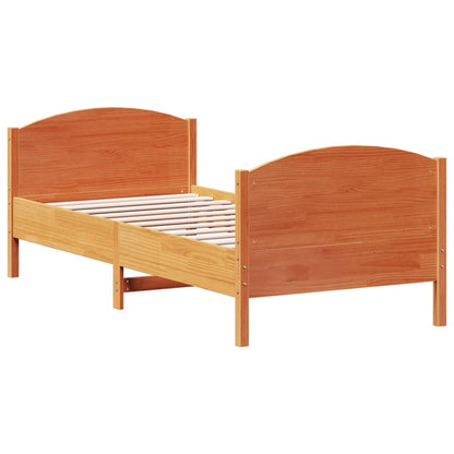 vidaXL Letto senza Materasso Marrone Cera 90x190 cm in Legno di Pino VIDAXL