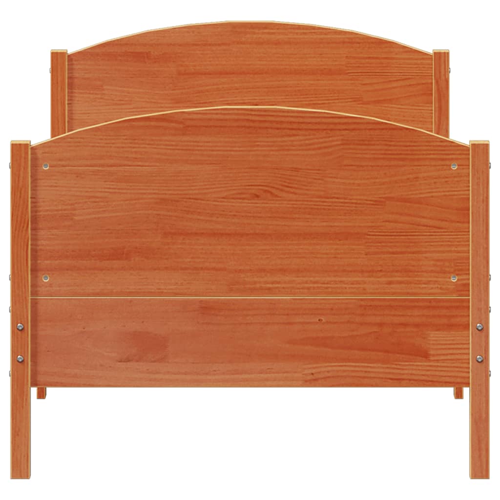 vidaXL Letto senza Materasso Marrone Cera 90x190 cm in Legno di Pino VIDAXL