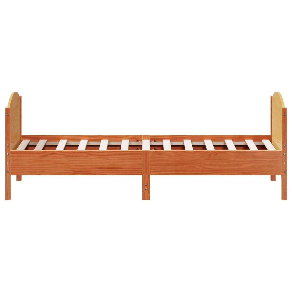 vidaXL Letto senza Materasso Marrone Cera 90x190 cm in Legno di Pino VIDAXL