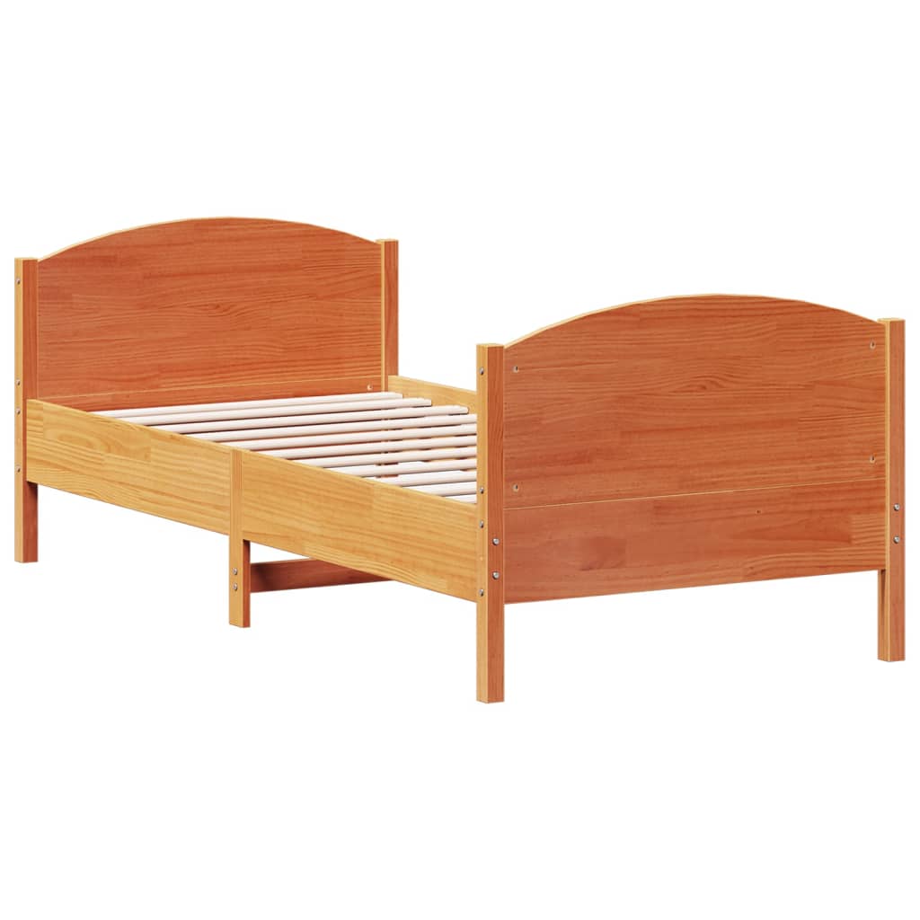 vidaXL Letto senza Materasso Marrone Cera 90x190 cm in Legno di Pino VIDAXL