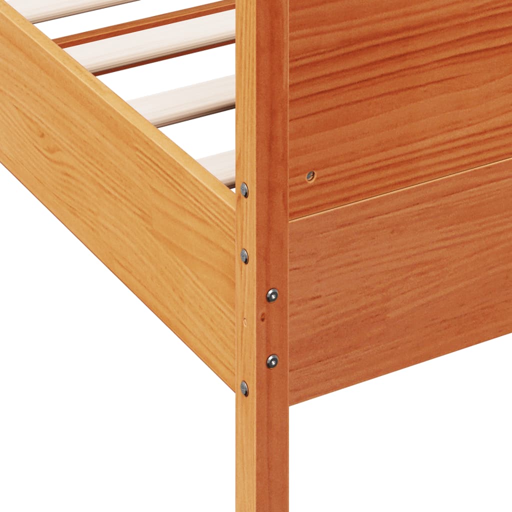 vidaXL Letto senza Materasso Marrone Cera 90x190 cm in Legno di Pino VIDAXL