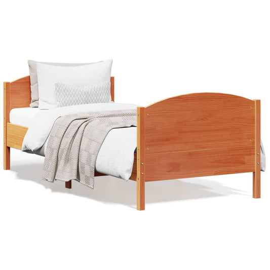 vidaXL Letto senza Materasso Marrone Cera 90x190 cm in Legno di Pino VIDAXL