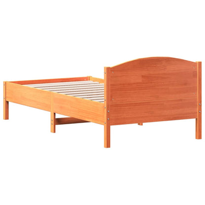 vidaXL Letto senza Materasso Marrone Cera 90x190 cm in Legno di Pino