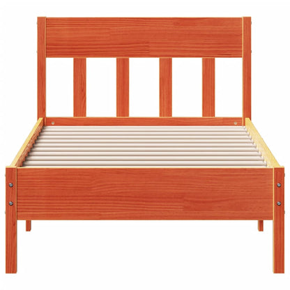vidaXL Letto senza Materasso Marrone Cera 90x200 cm Legno di Pino VIDAXL