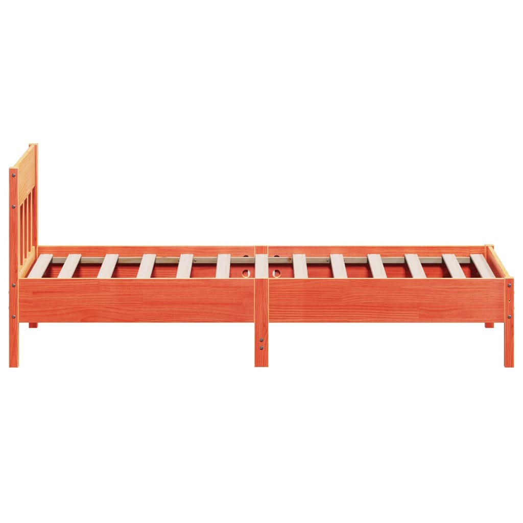 vidaXL Letto senza Materasso Marrone Cera 90x200 cm Legno di Pino VIDAXL