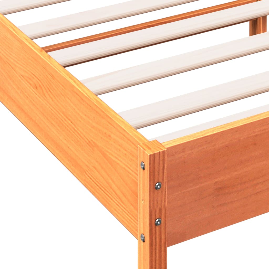 vidaXL Letto senza Materasso Marrone Cera 90x200 cm Legno di Pino VIDAXL