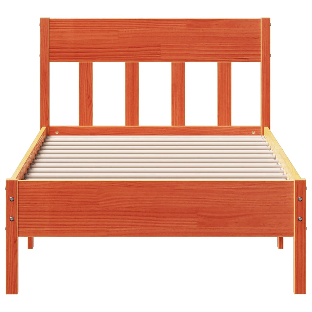vidaXL Letto senza Materasso Marrone Cera 90x190 cm in Legno di Pino VIDAXL