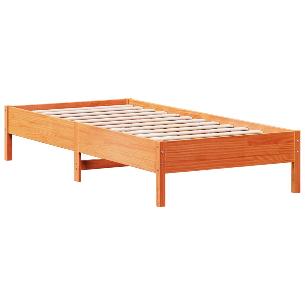 vidaXL Letto senza Materasso Marrone Cera 90x200 cm Legno di Pino VIDAXL