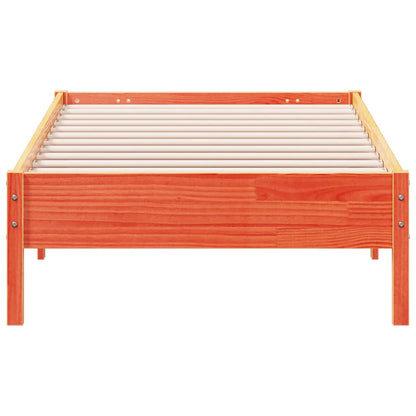 vidaXL Letto senza Materasso Marrone Cera 90x200 cm Legno di Pino VIDAXL