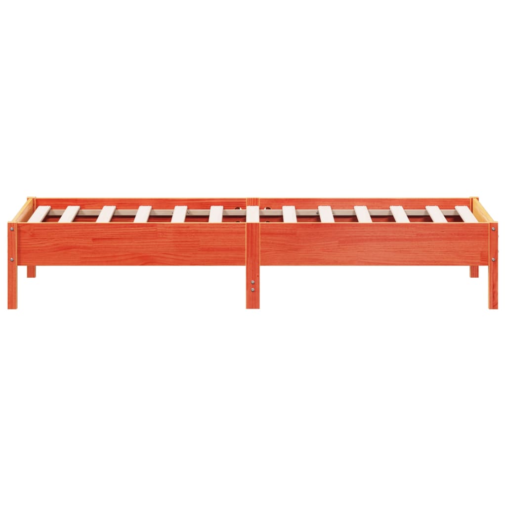 vidaXL Letto senza Materasso Marrone Cera 90x200 cm Legno di Pino VIDAXL