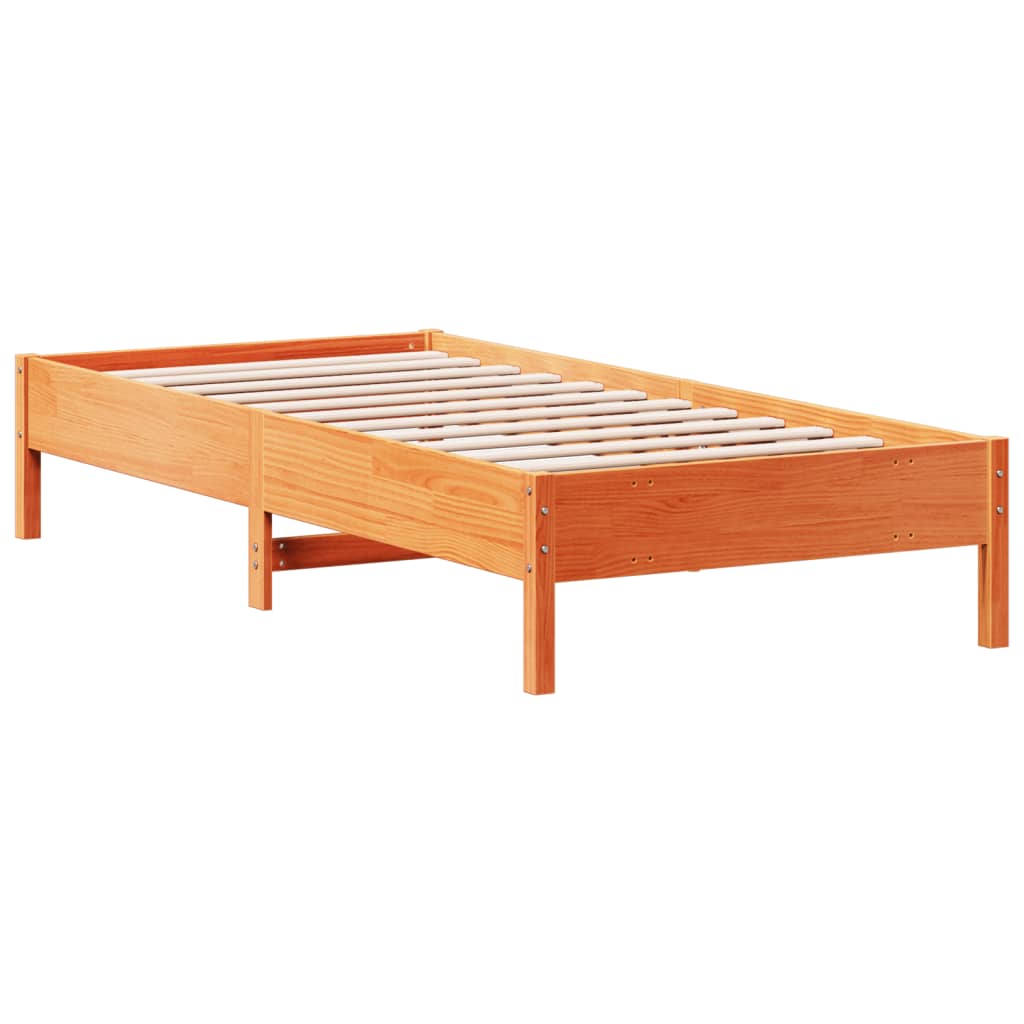 vidaXL Letto senza Materasso Marrone Cera 90x200 cm Legno di Pino VIDAXL
