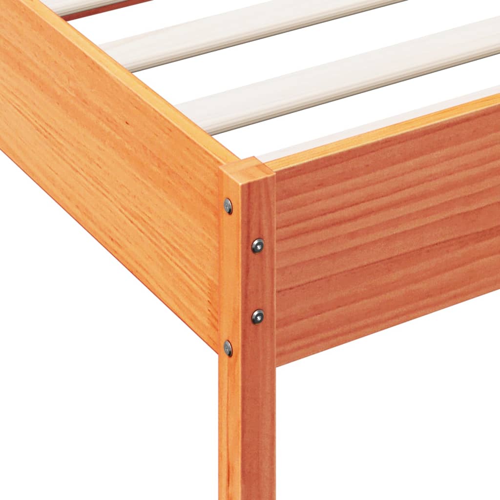 vidaXL Letto senza Materasso Marrone Cera 90x200 cm Legno di Pino VIDAXL