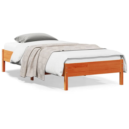 vidaXL Letto senza Materasso Marrone Cera 90x200 cm Legno di Pino VIDAXL