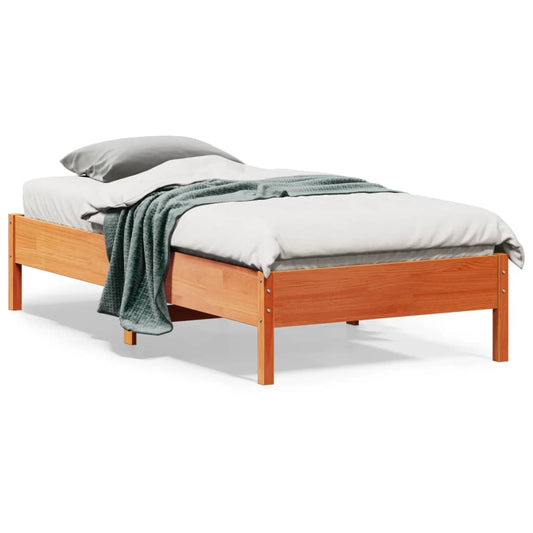 vidaXL Letto senza Materasso Marrone Cera 90x190 cm in Legno di Pino