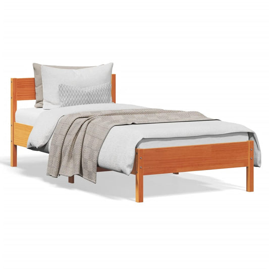 vidaXL Letto senza Materasso Marrone Cera 90x190 cm in Legno di Pino