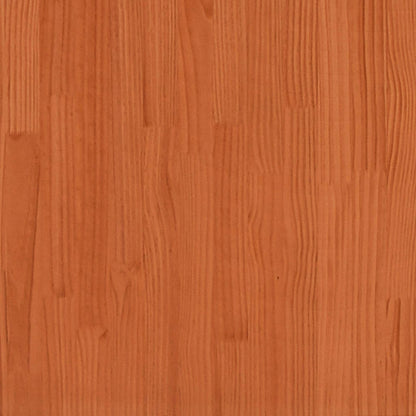 vidaXL Letto Soppalco con Scrivania Marrone Cera 90x200 cm Legno Pino