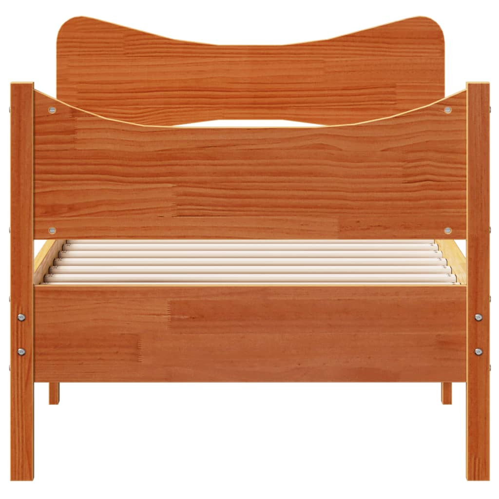 vidaXL Letto senza Materasso Marrone Cera 90x190 cm in Legno di Pino VIDAXL