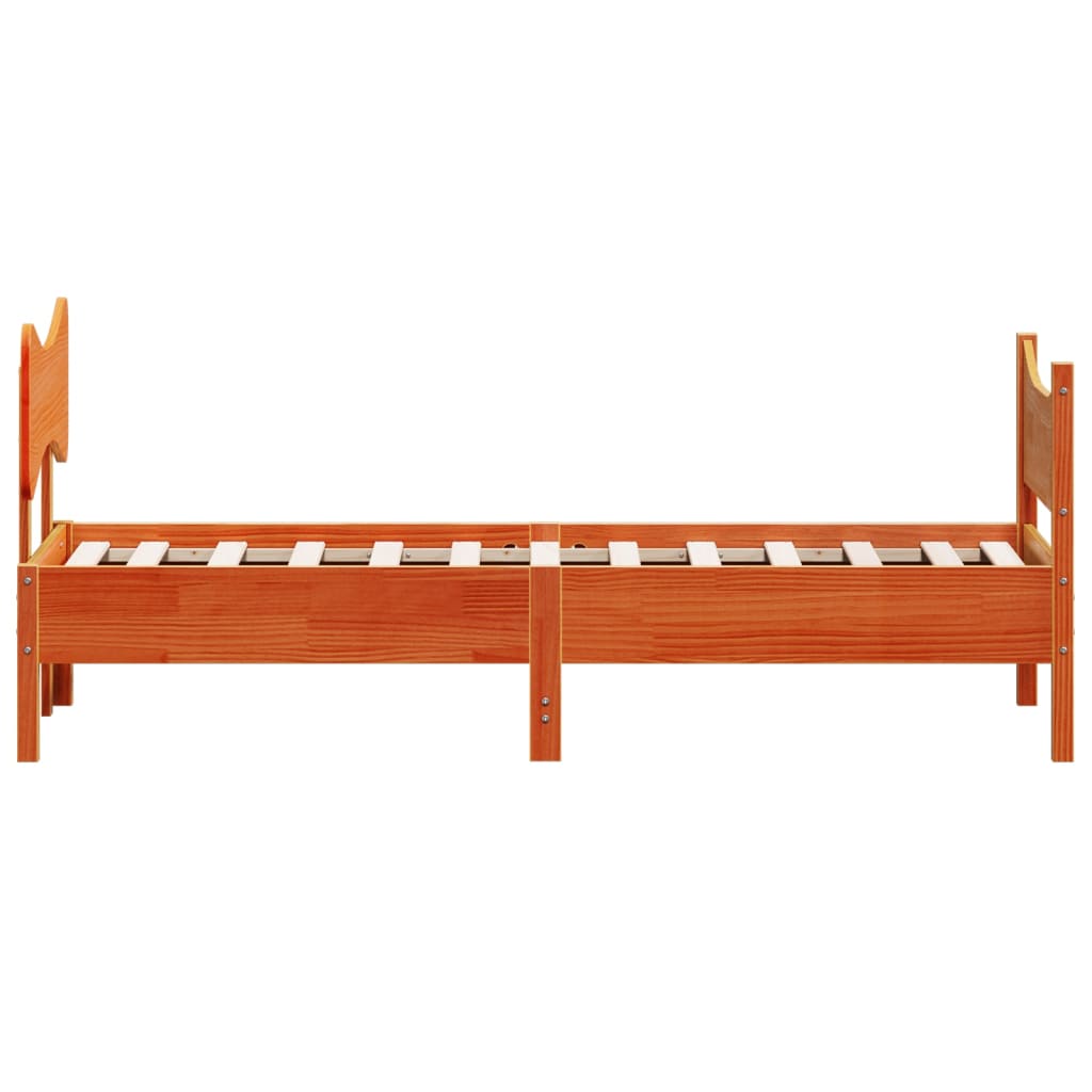 vidaXL Letto senza Materasso Marrone Cera 90x190 cm in Legno di Pino VIDAXL
