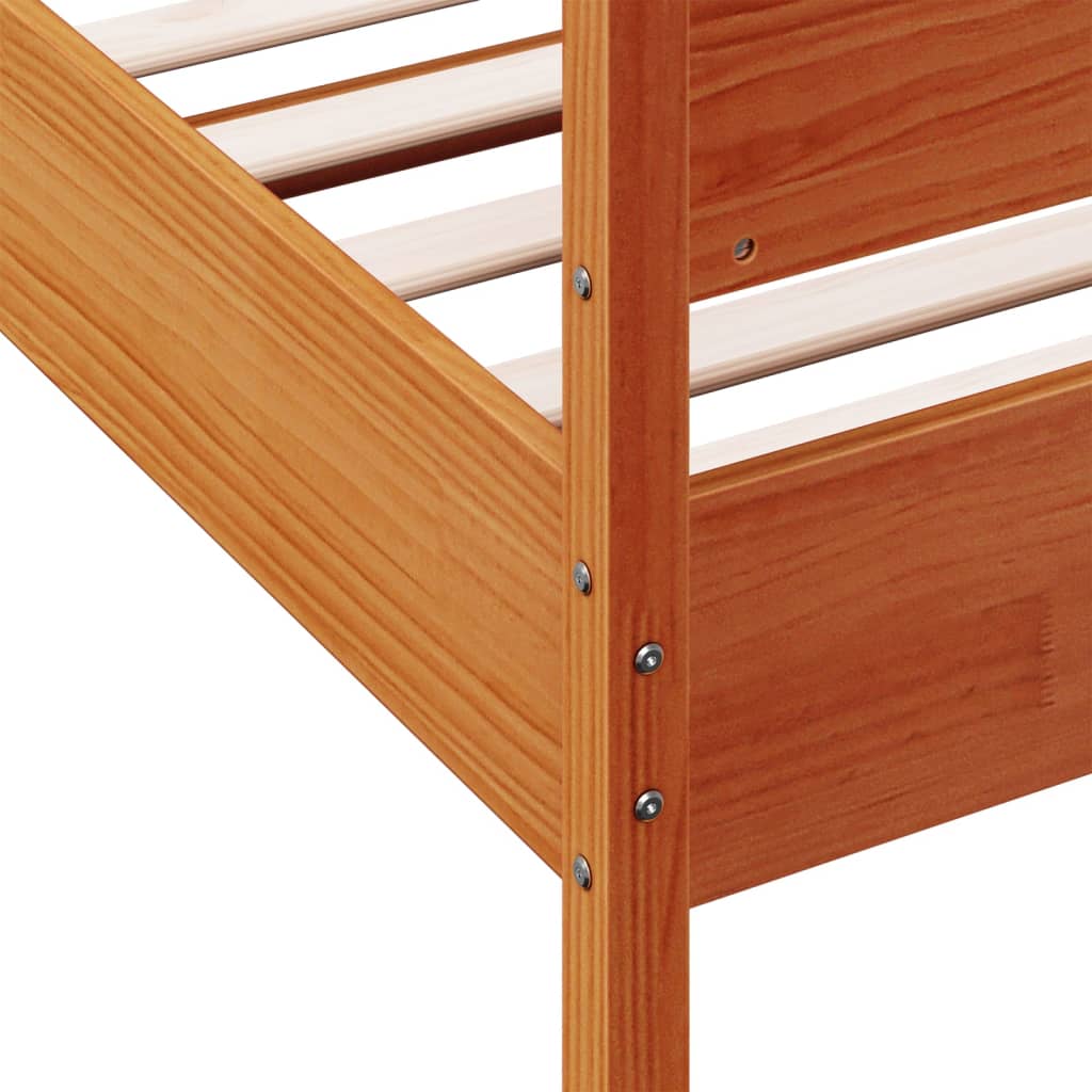 vidaXL Letto senza Materasso Marrone Cera 90x190 cm in Legno di Pino VIDAXL