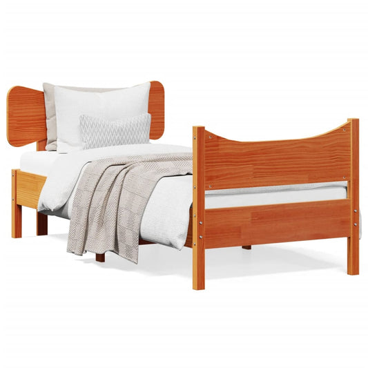 vidaXL Letto senza Materasso Marrone Cera 90x190 cm in Legno di Pino VIDAXL