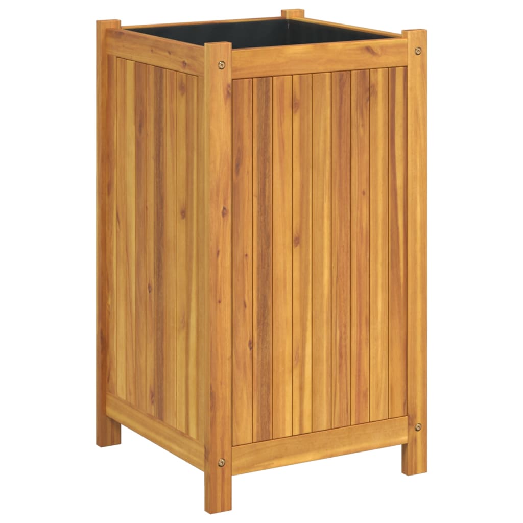 vidaXL Fioriera Giardino con Rivestimento 42x42x75 cm Massello Acacia VIDAXL