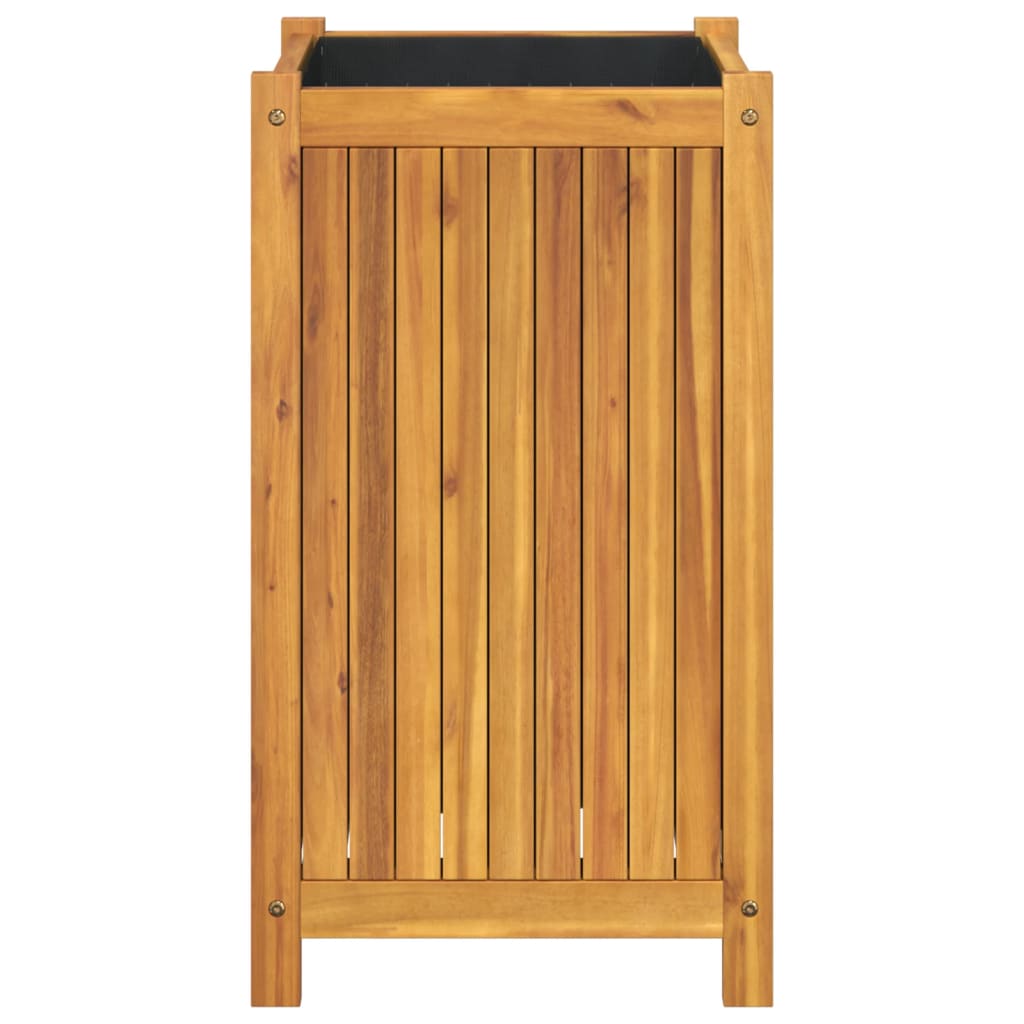 vidaXL Fioriera Giardino con Rivestimento 42x42x75 cm Massello Acacia VIDAXL
