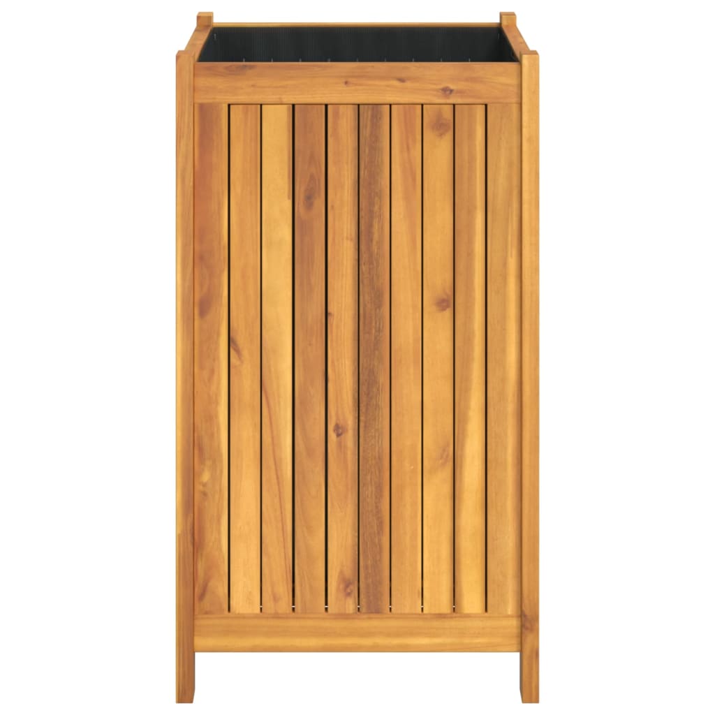 vidaXL Fioriera Giardino con Rivestimento 42x42x75 cm Massello Acacia VIDAXL