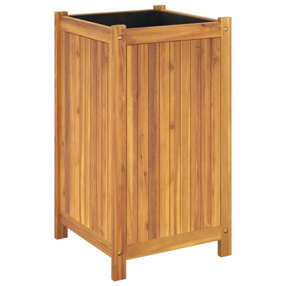 vidaXL Fioriera Giardino con Rivestimento 42x42x75 cm Massello Acacia VIDAXL