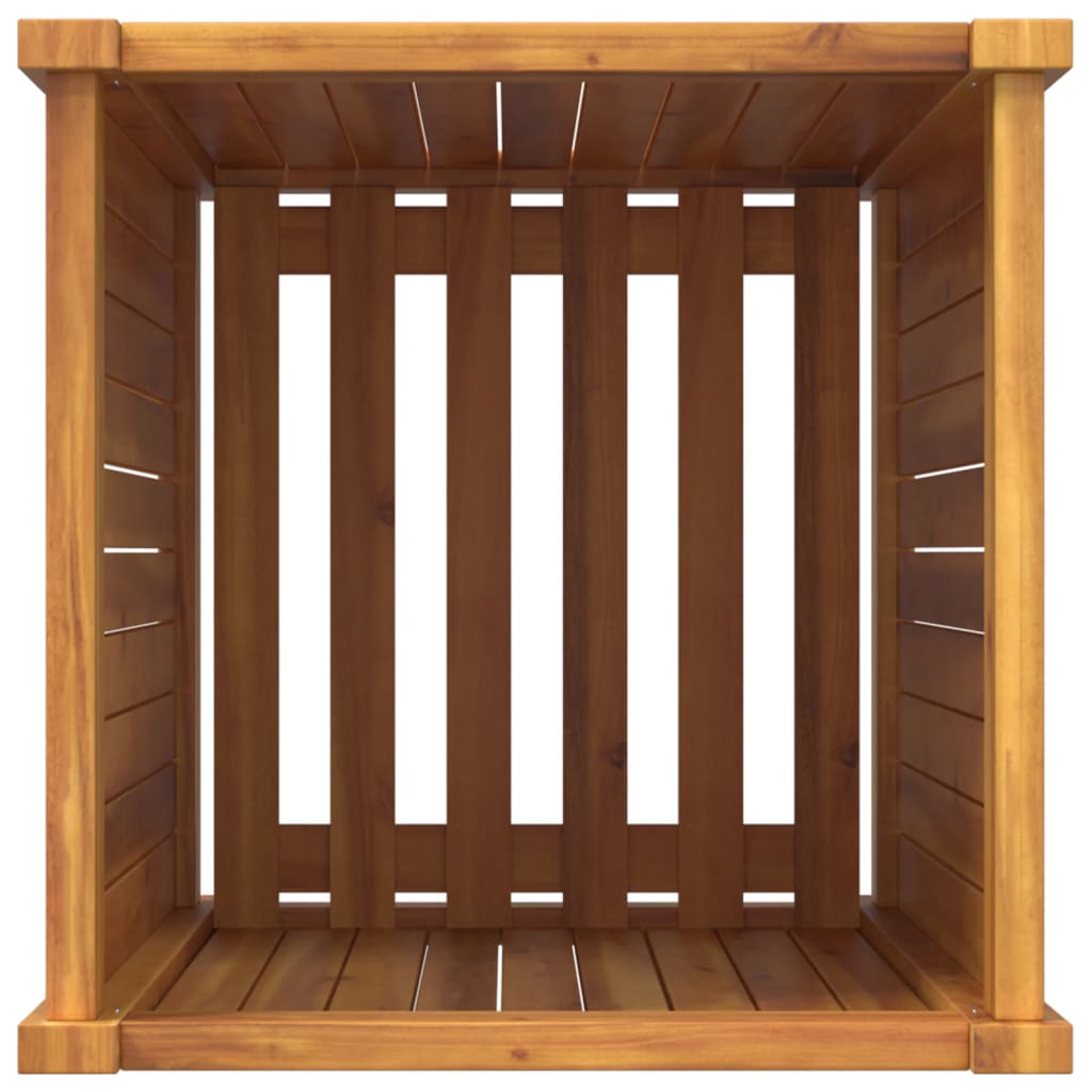 vidaXL Fioriera Giardino con Rivestimento 42x42x75 cm Massello Acacia VIDAXL
