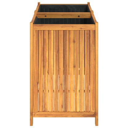 vidaXL Fioriera Giardino con Rivestimento 100x50x75 cm Massello Acacia