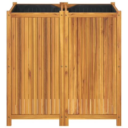 vidaXL Fioriera Giardino con Rivestimento 100x50x100cm Massello Acacia VIDAXL