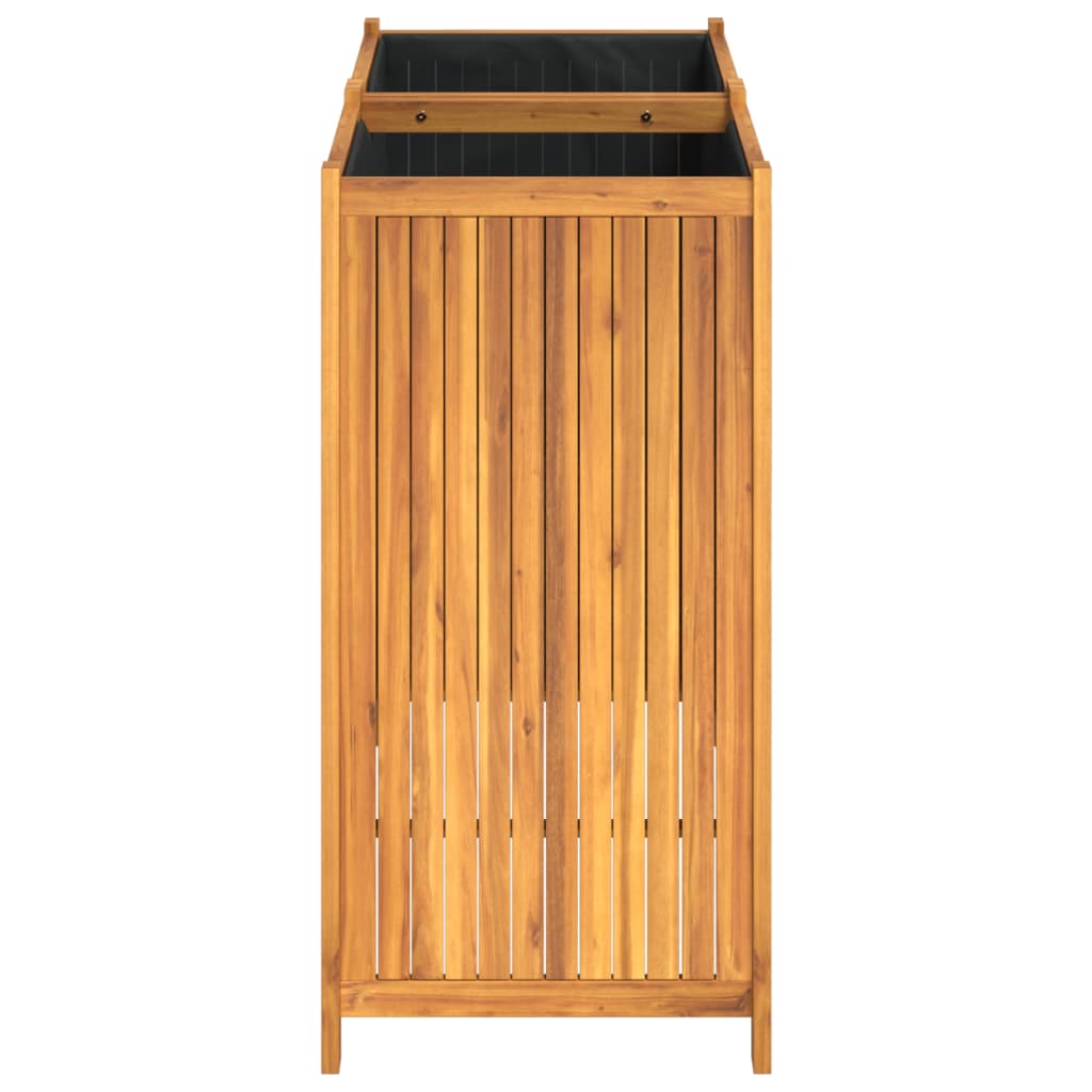 vidaXL Fioriera Giardino con Rivestimento 100x50x100cm Massello Acacia VIDAXL