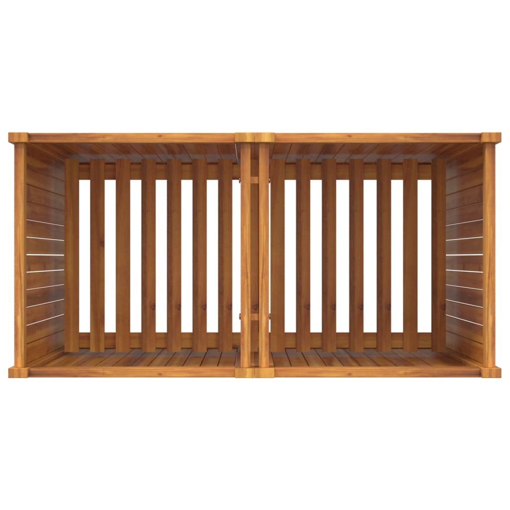 vidaXL Fioriera Giardino con Rivestimento 100x50x100cm Massello Acacia VIDAXL