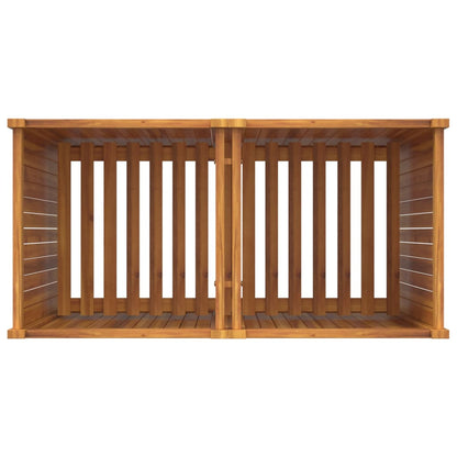 vidaXL Fioriera Giardino con Rivestimento 100x50x100cm Massello Acacia VIDAXL