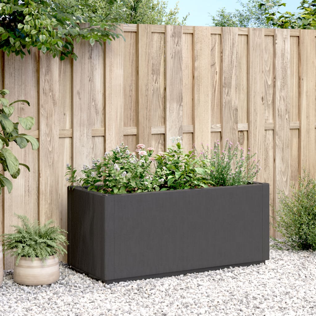 vidaXL Fioriera da Giardino Grigio Scuro 80x36x35 cm in PP VIDAXL