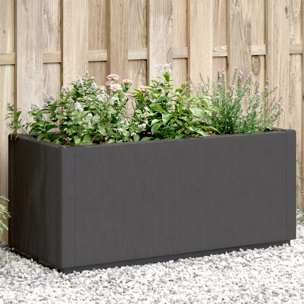 vidaXL Fioriera da Giardino Grigio Scuro 80x36x35 cm in PP VIDAXL