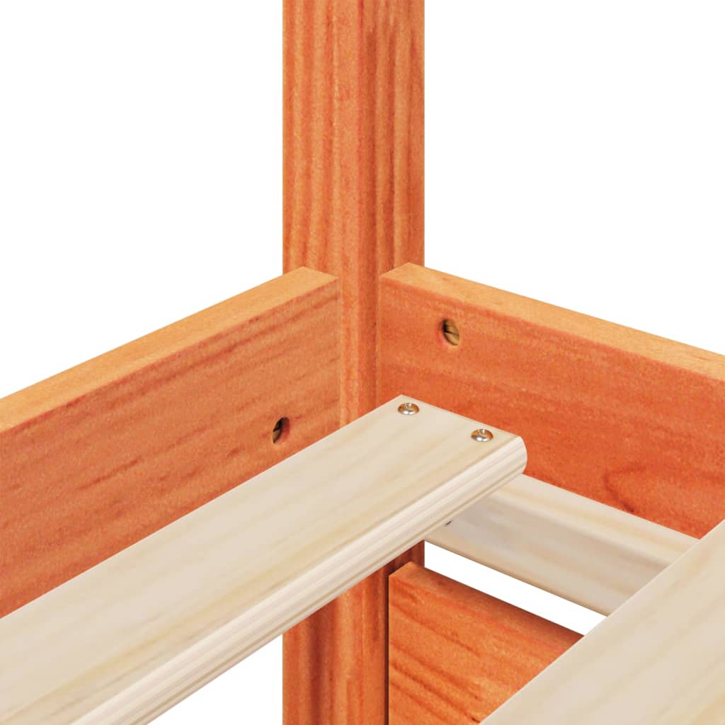 vidaXL Letto senza Materasso Marrone Cera 90x200 cm Legno di Pino VIDAXL