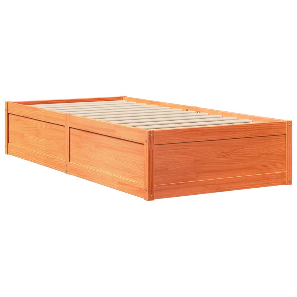 vidaXL Letto senza Materasso Marrone Cera 90x200 cm Legno di Pino VIDAXL