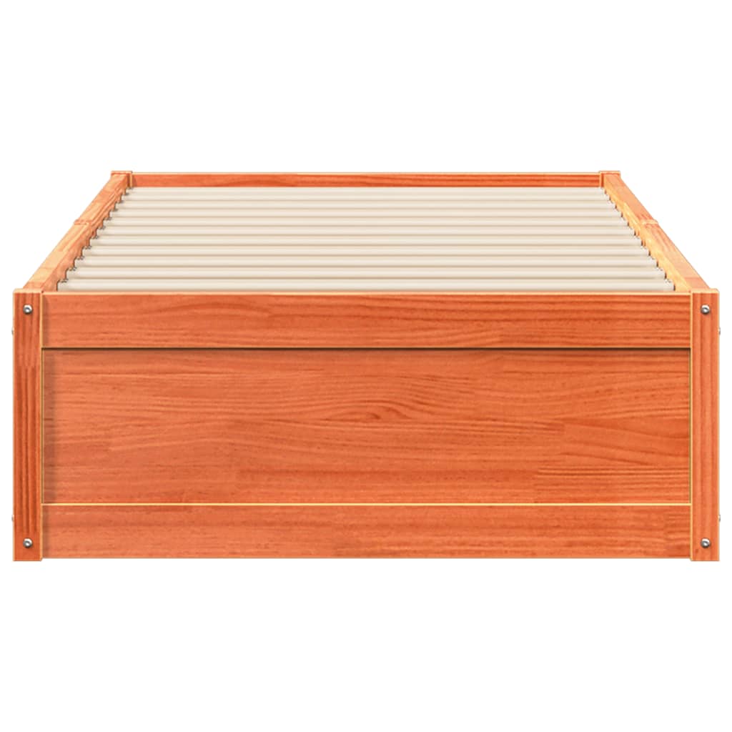 vidaXL Letto senza Materasso Marrone Cera 90x200 cm Legno di Pino VIDAXL