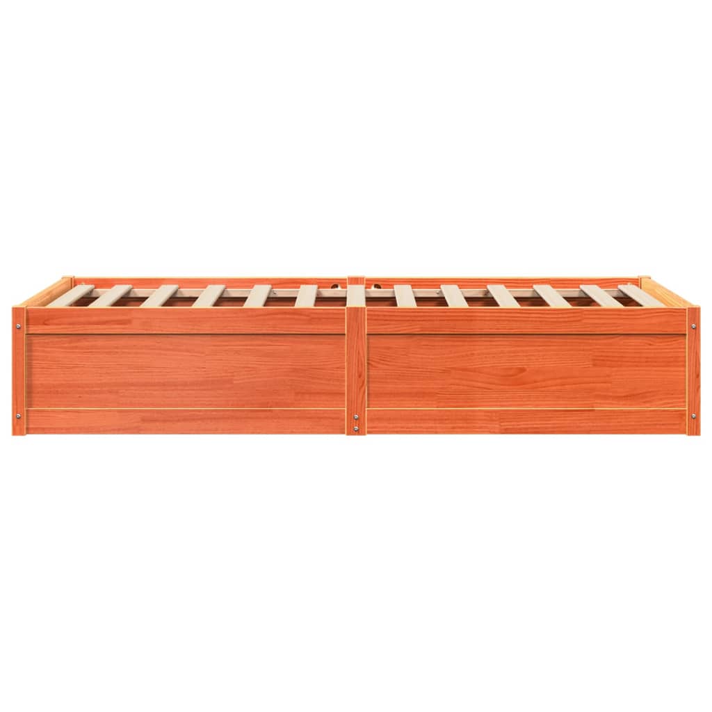 vidaXL Letto senza Materasso Marrone Cera 90x200 cm Legno di Pino VIDAXL