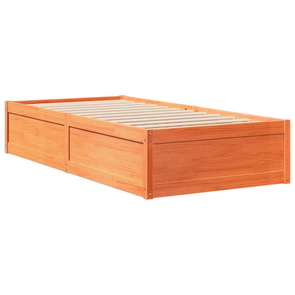 vidaXL Letto senza Materasso Marrone Cera 90x200 cm Legno di Pino VIDAXL