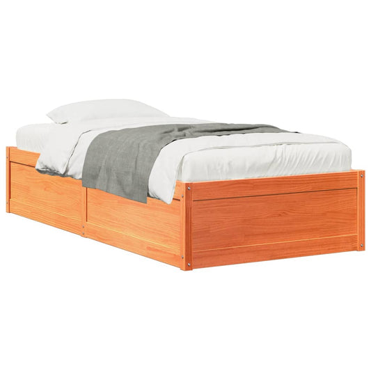 vidaXL Letto senza Materasso Marrone Cera 90x200 cm Legno di Pino VIDAXL