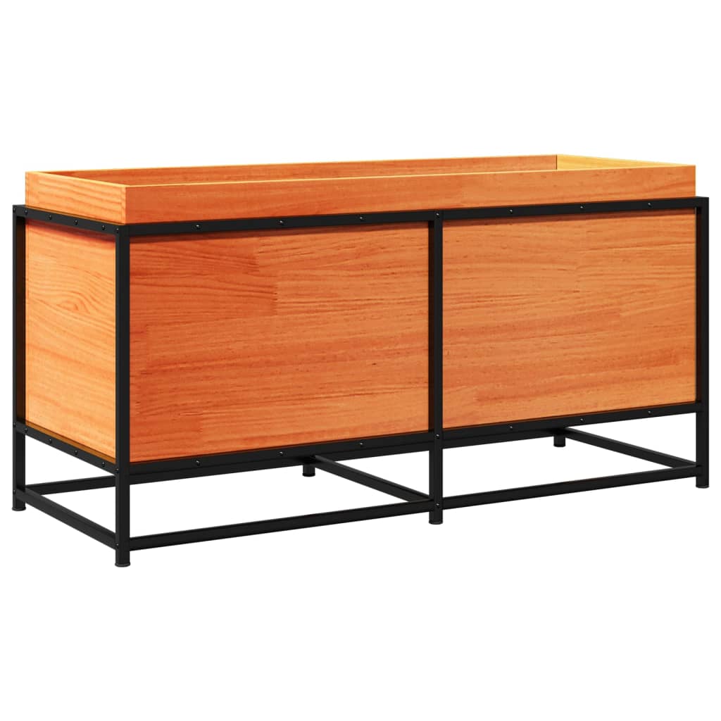 vidaXL Fioriera Giardino Marrone Cera 100x40x50 cm Legno Massello Pino VIDAXL
