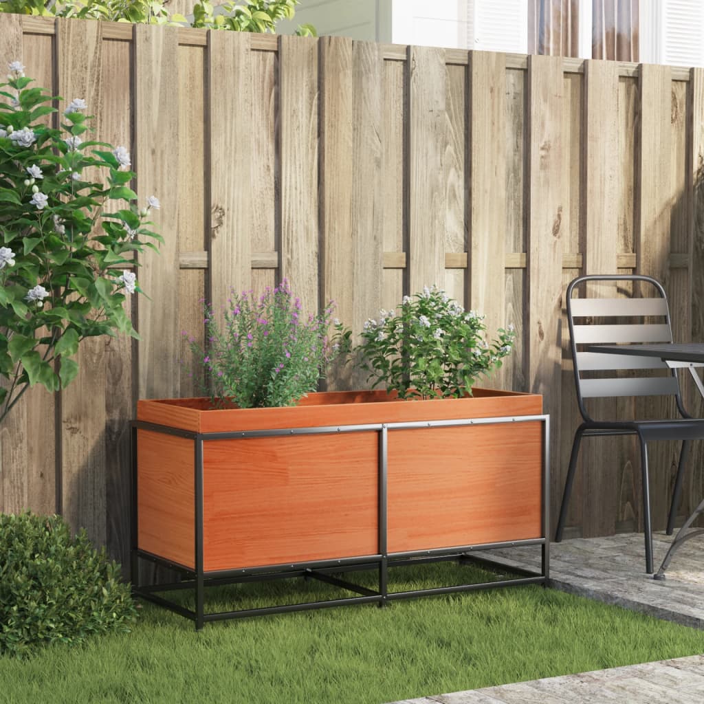 vidaXL Fioriera Giardino Marrone Cera 100x40x50 cm Legno Massello Pino VIDAXL