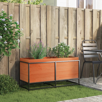 vidaXL Fioriera Giardino Marrone Cera 100x40x50 cm Legno Massello Pino VIDAXL