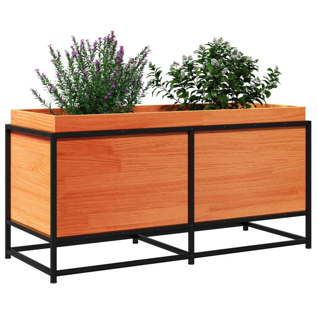 vidaXL Fioriera Giardino Marrone Cera 100x40x50 cm Legno Massello Pino VIDAXL