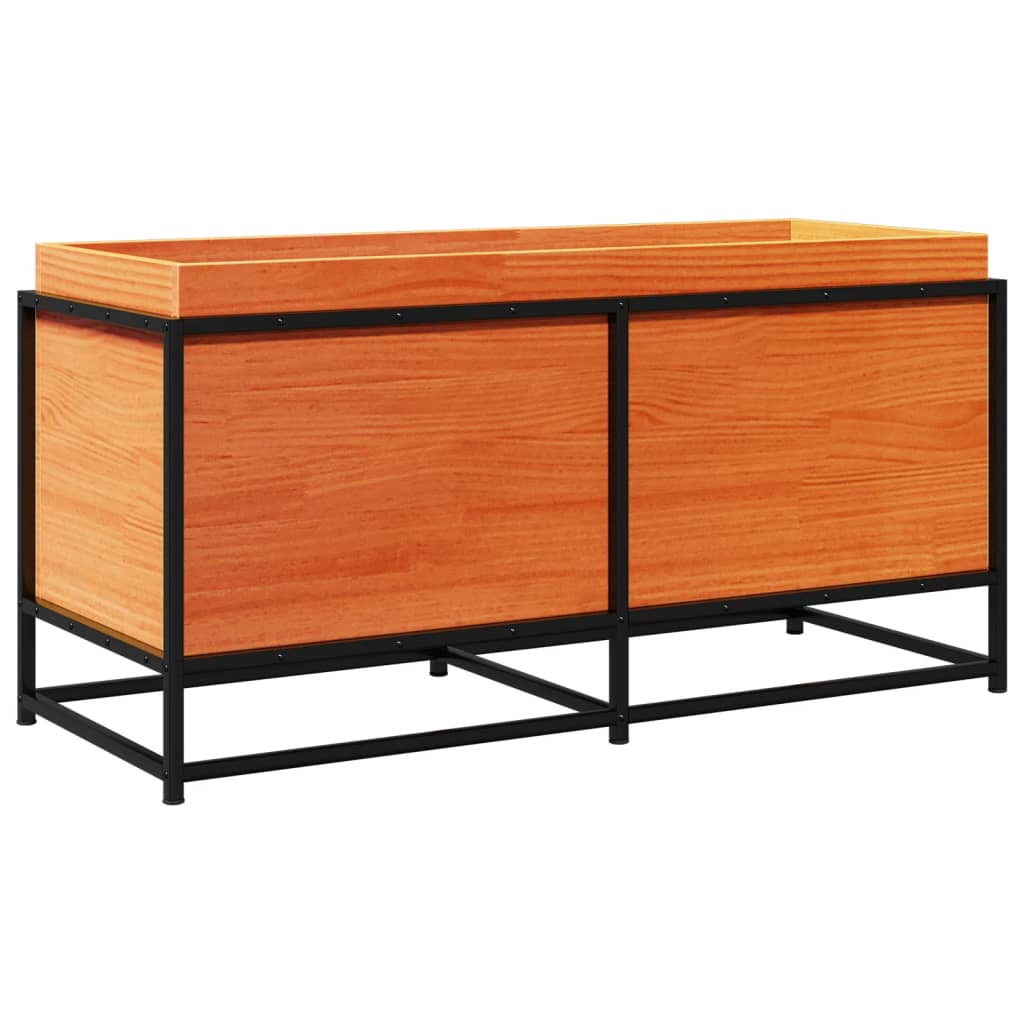 vidaXL Fioriera Giardino Marrone Cera 100x40x50 cm Legno Massello Pino VIDAXL