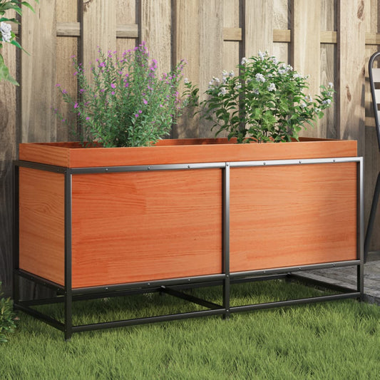 vidaXL Fioriera Giardino Marrone Cera 100x40x50 cm Legno Massello Pino VIDAXL