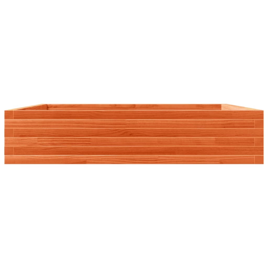 vidaXL Fioriera Giardino Marrone Cera 110x110x23cm Legno Massello Pino VIDAXL