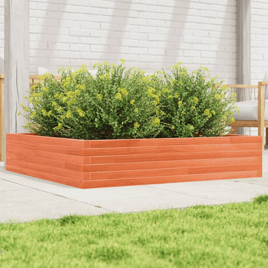 vidaXL Fioriera Giardino Marrone Cera 110x110x23cm Legno Massello Pino VIDAXL